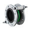 Compensator type 55 colour green - flanges - steel - model 'C’ with movement limiters